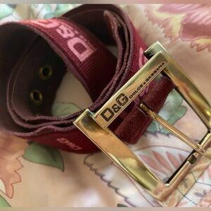 Dolce&Gabbana Burgundy Belt